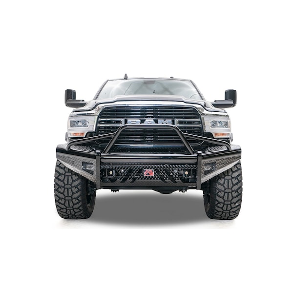 Fab Fours 19-C RAM 2500/3500 NEW BODY STYLE BLACK STEEL FRONT BUMPER W/ FULL GUA DR19-S4460-1 - main